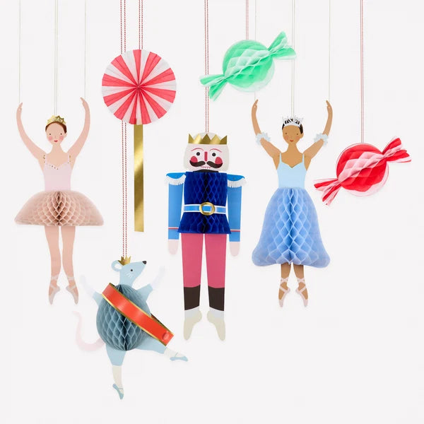 Decoración colgante de navidad del ballet de New York (x7)