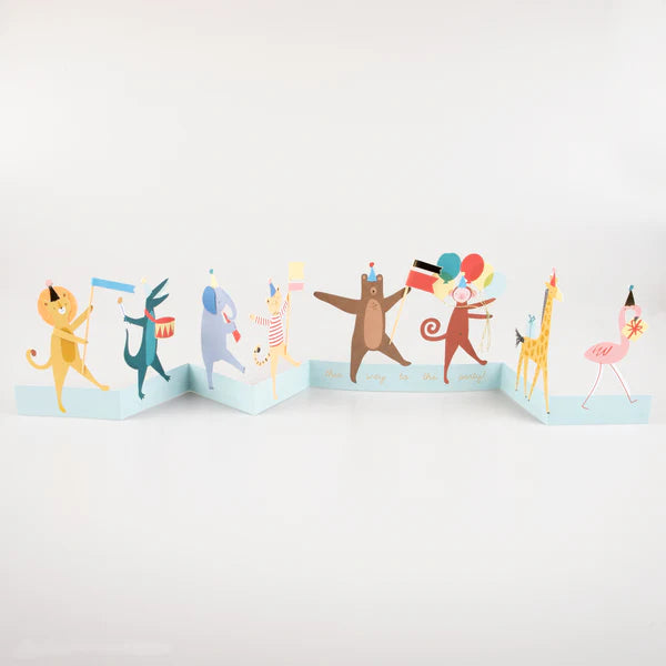 Tarjeta desfile de animales