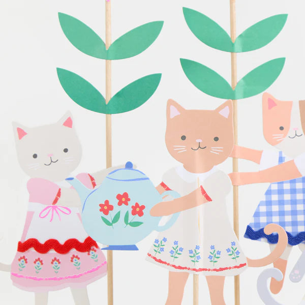 Adornos para torta kitten club (x4)