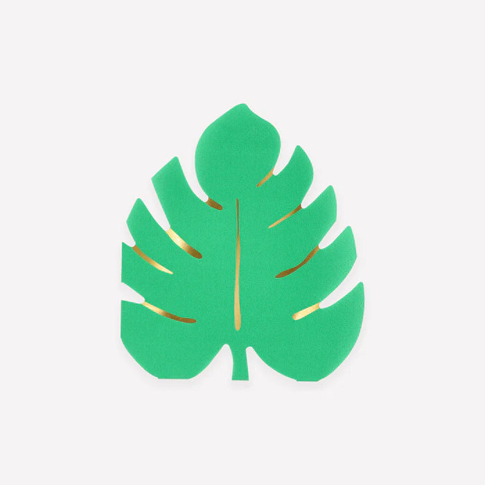 Servilleta de hoja tropical (x16)