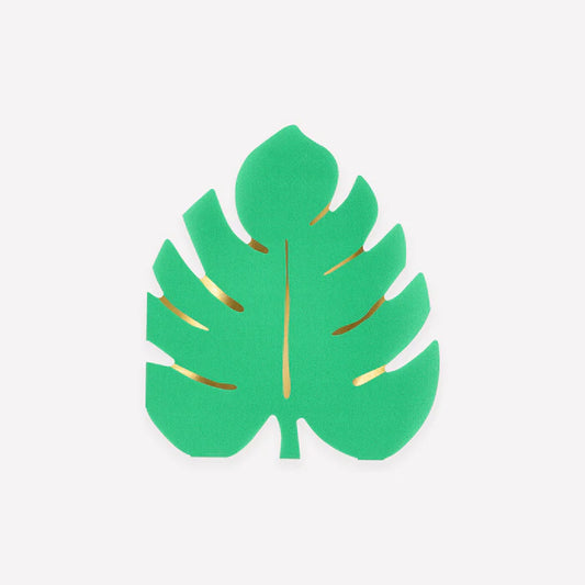 Servilleta de hoja tropical (x16)