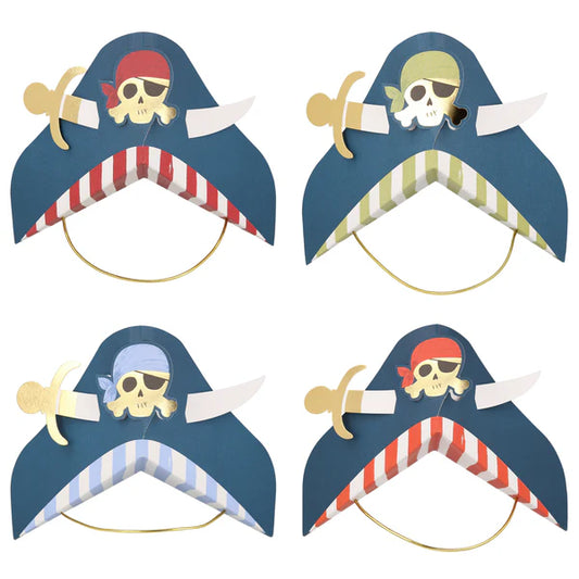 Sombrero de fiesta de piratas (x8)