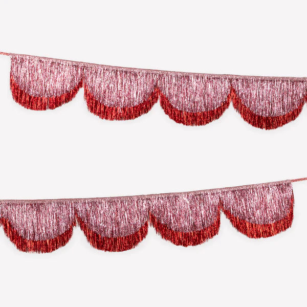 Guirnalda de ondas con brillo rosa