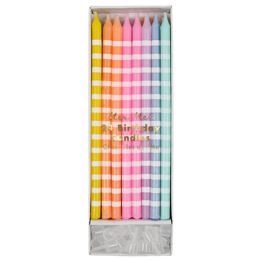 Velas fiesta de colores (x24)