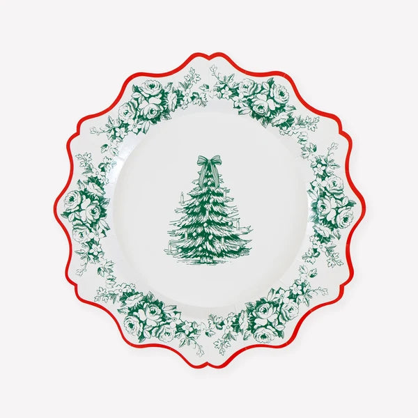 Platos pequeños de navidad toile de jouy