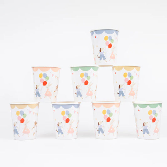 Vasos amigos animales (x8)