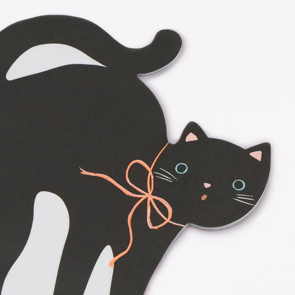 Servilletas de papel con forma de gato (x16)