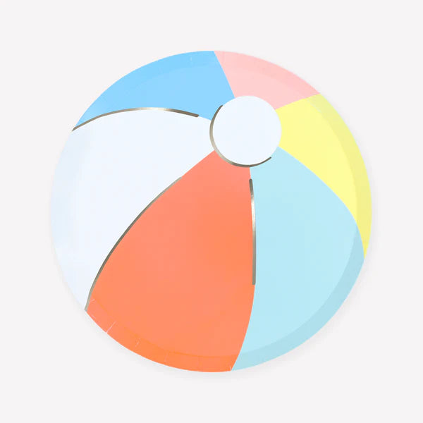 Platos pequeños de pelota de rayas (x8)