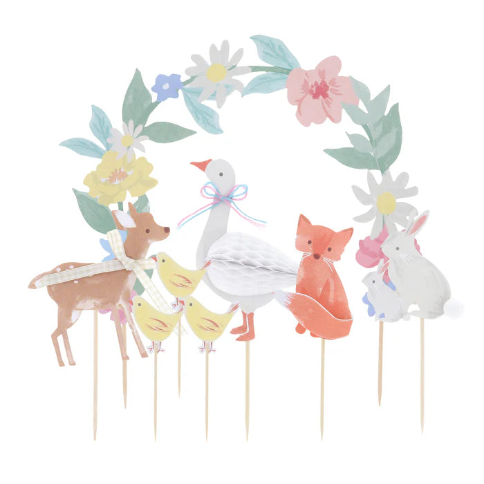 Pequeños animales cake toppers (x 8)