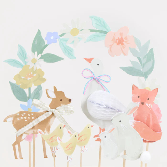 Pequeños animales cake toppers (x 8)