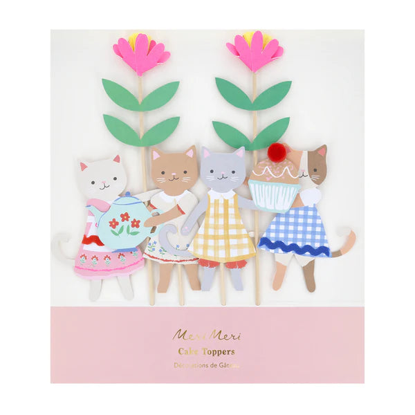 Adornos para torta kitten club (x4)