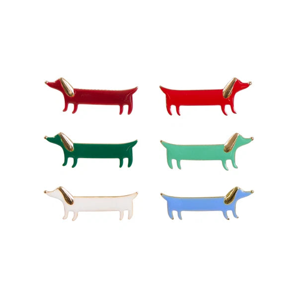 Sorpresa de perro salchicha a cuadros (x6)