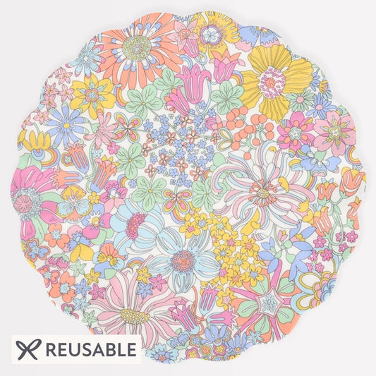 Plato floral liberty grande reutilizable