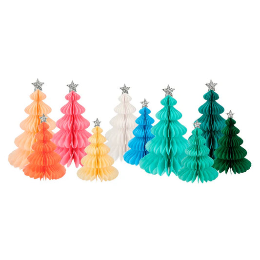 Decoración panal de arcoíris  árbol de navidad (x10)