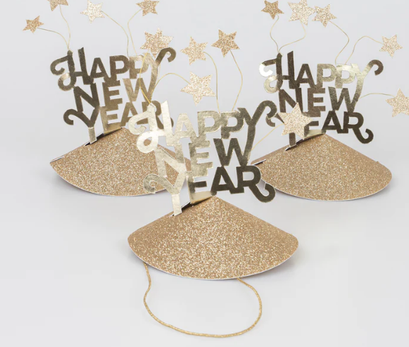 Sombreros de fiesta de Feliz Año Nuevo (x 6)